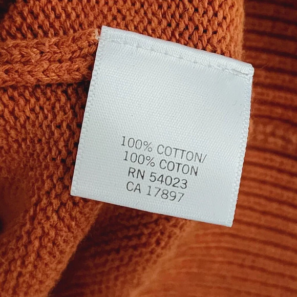 Banana Republic Orange Sweater Henly Pullover Cotton Men's XXL 19PT - Picture 5 of 7